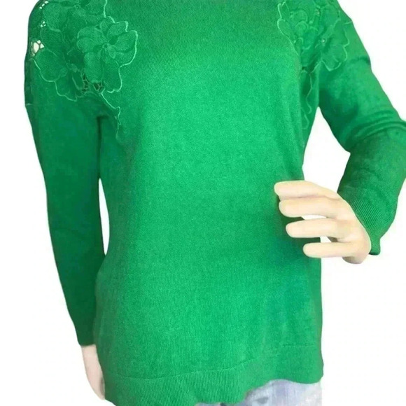 TED BAKER Yizelda Lace Shoulder Sweater Sz 5 - Picture 3 of 14